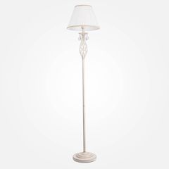 Торшер Eurosvet 10073/1 белый с золотом/прозрачный хрусталь Strotskis