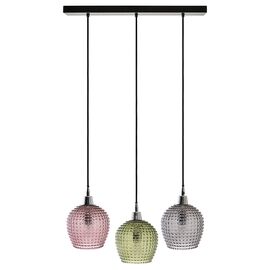 Светильник подвесной каскадный Aurora, 65x18 см, сливовый/зеленый/серый, Bergenson Bjorn