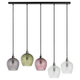 Светильник подвесной каскадный Aurora, 110x18 см, сливовый/зеленый/серый, Bergenson Bjorn