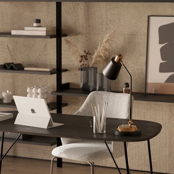 Лампа настольная Pilwy, 21х65 см, золотистая/черная, Bergenson Bjorn, изображение 4