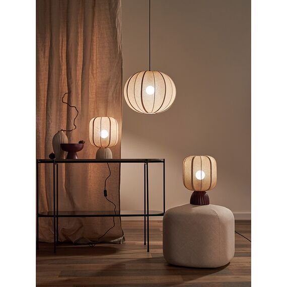 Лампа настольная Texture Rib, 27х39 см, вишневая/бежевая, Bergenson Bjorn, изображение 5