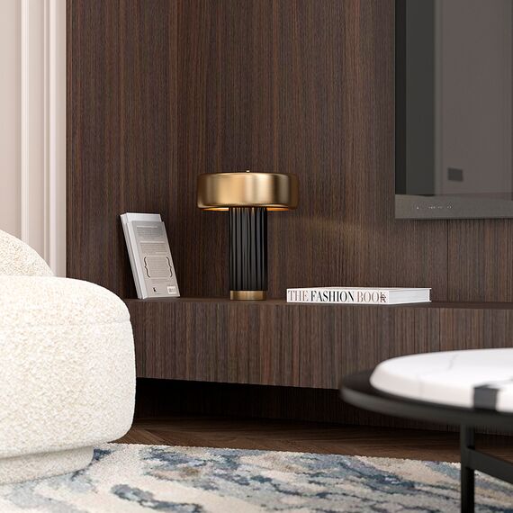 Лампа настольная Stone, 27x35 см, черная/золотистая, Bergenson Bjorn, изображение 9