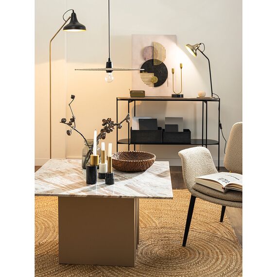 Лампа настольная Enkel Sand, 20х60 см, золотистая/черная, Bergenson Bjorn, изображение 6