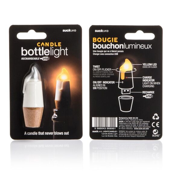 Пробка для бутылки Bottlelight с подсветкой и USB, SUCK UK, изображение 13