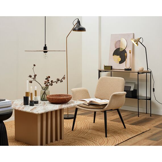 Лампа настольная Enkel Sand, 20х60 см, золотистая/черная, Bergenson Bjorn, изображение 3