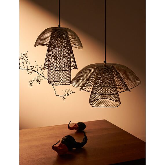 Светильник подвесной Vinger, 48x30 см, белый/бежевый/золотой, Bergenson Bjorn, изображение 5