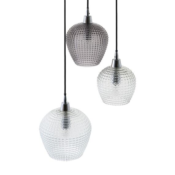 Светильник подвесной каскадный Aurora, 50 см, серый/прозрачный, Bergenson Bjorn, изображение 6