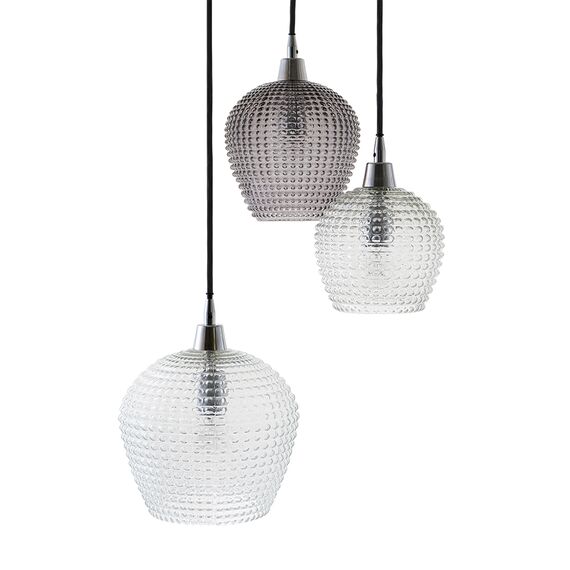 Светильник подвесной каскадный Aurora, 50 см, серый/прозрачный, Bergenson Bjorn, изображение 5