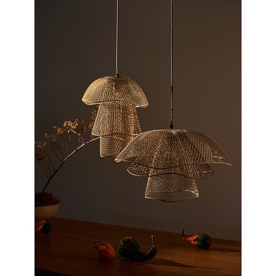 Светильник подвесной Vinger, 48x30 см, белый/бежевый/золотой, Bergenson Bjorn, изображение 7