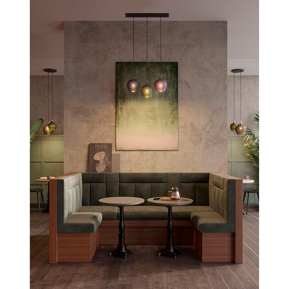 Светильник подвесной каскадный Aurora, 65x18 см, сливовый/зеленый/серый, Bergenson Bjorn, изображение 6