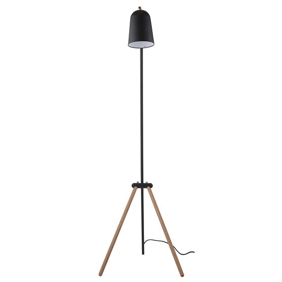 Лампа напольная (торшер) Giraffe, 138 см, дуб, черное матовое основание, Frandsen, изображение 5